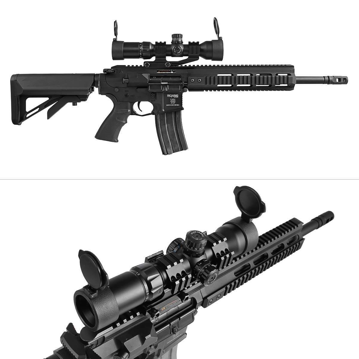 1.5-5X40BE ショート ライフルスコープ　美品 匿名配送】1 5-5x40BE 可変倍率 ライフルスコープ Scoking