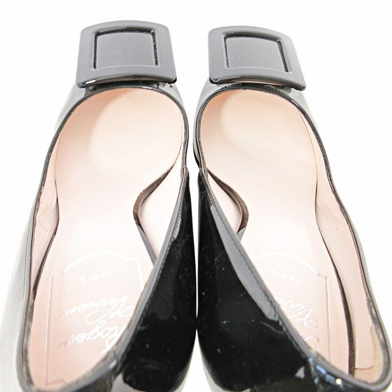 Roger Vivier ロジェヴィヴィエ　エナメルバックルパンプス　35 ロジェヴィヴィエ ROGER VIVIER 美品 スクエアバックル エナメル