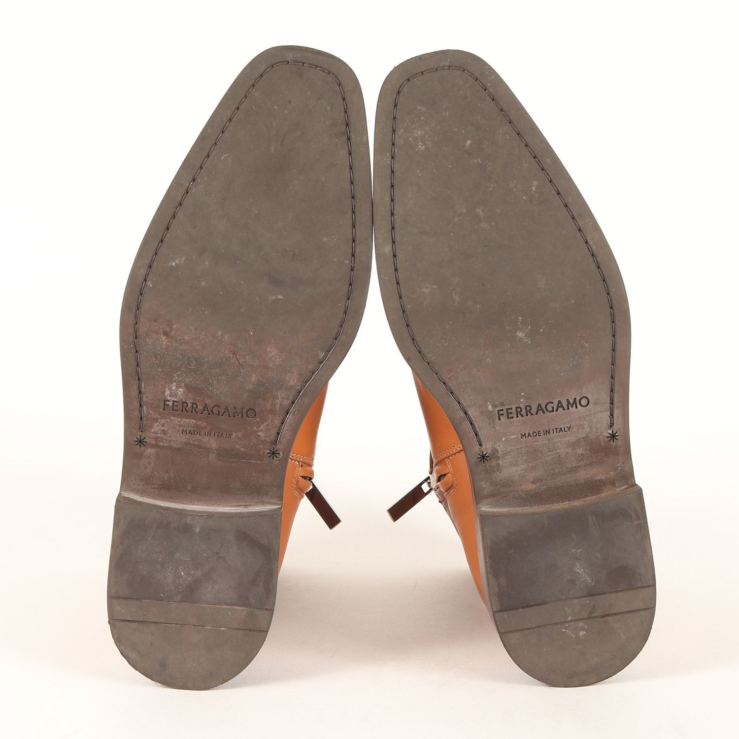 Salvatore Ferragamo サルヴァトーレ フェラガモ ブーツ キャメル サイズ 4 1|2 22.0cm | ガンチーニ レザー ショート ブーツ | BALIR | フラット ベルト 牛革 | イタリア製 レディース KIN-KAAI_COM