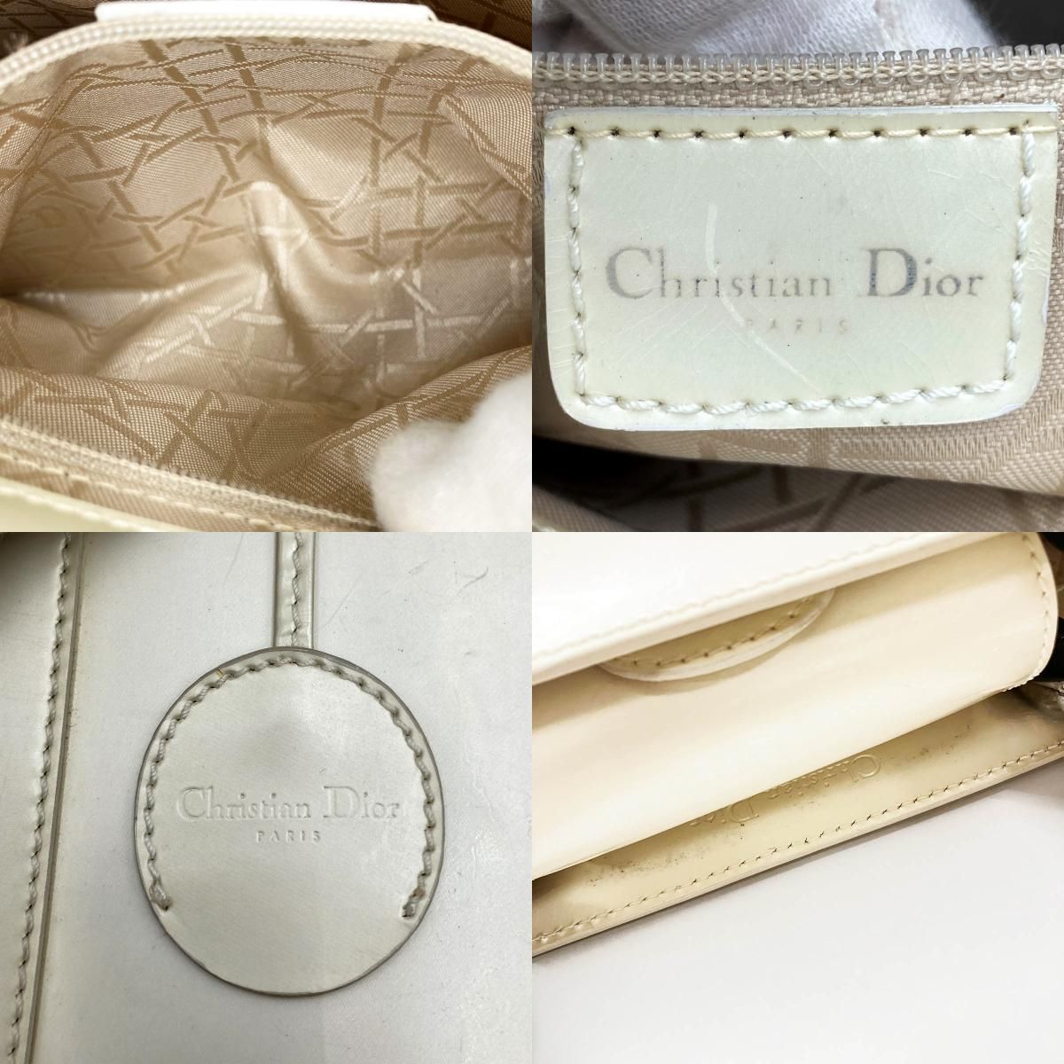 セール Christian Dior クリスチャンディオール マリスパール ハンドバッグ トートバッグ バッグ ホワイト PVC レディース  ファッション MA-1919 USED 中古
