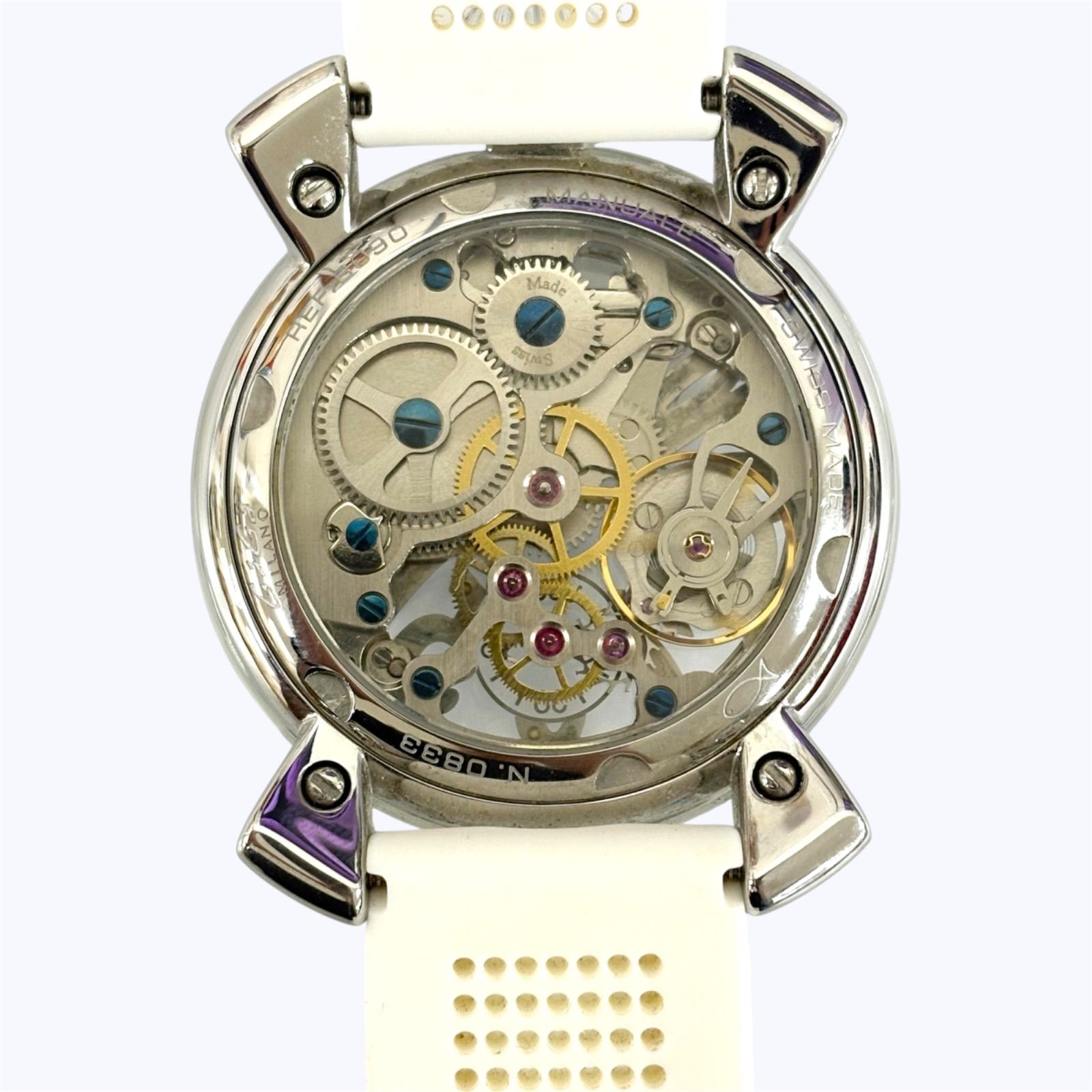 中古 GaGa MILANO ガガミラノ 6090.01 マヌアーレ48mm クリスタル 