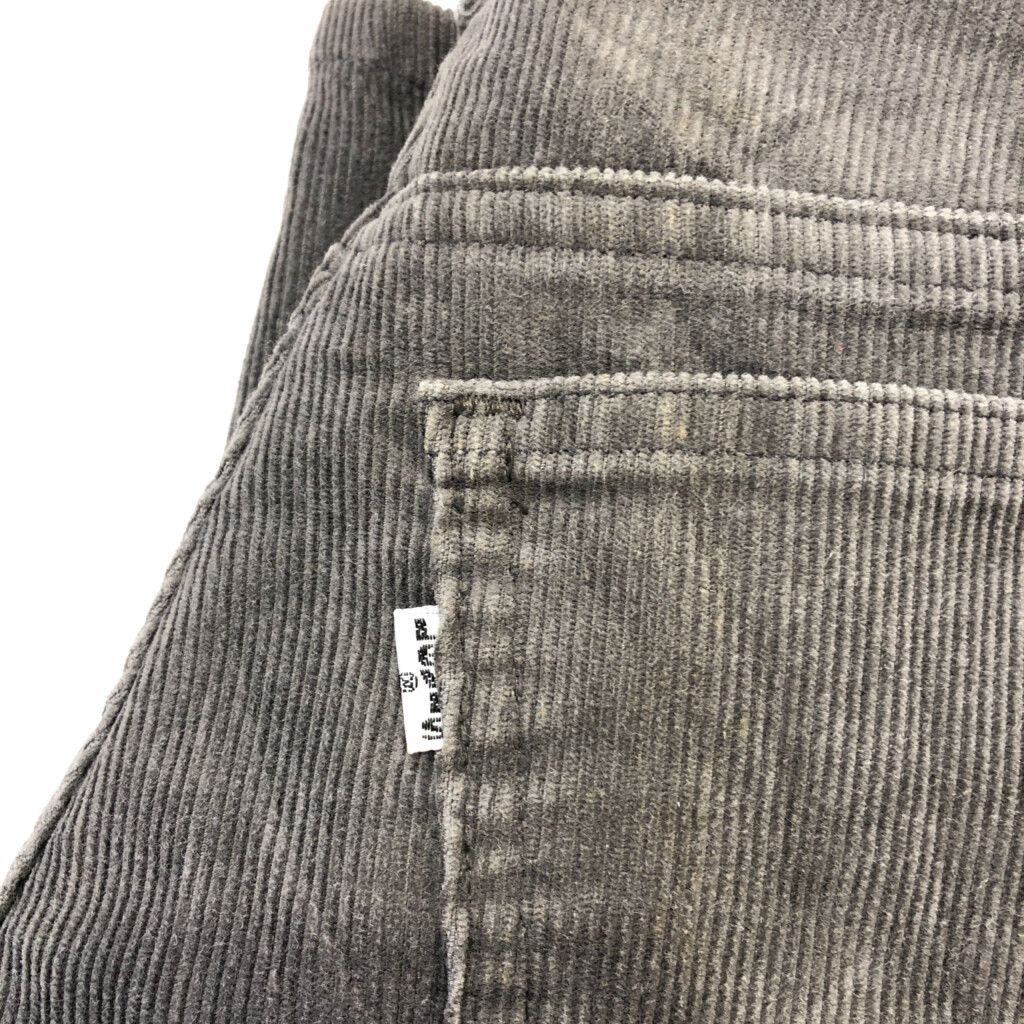 90年代 USA製 Levi's リーバイス 519 コーデュロイ パンツ ボトムス アメカジ 白タブ グレー (メンズ 29/31) 中古 古着  P7473