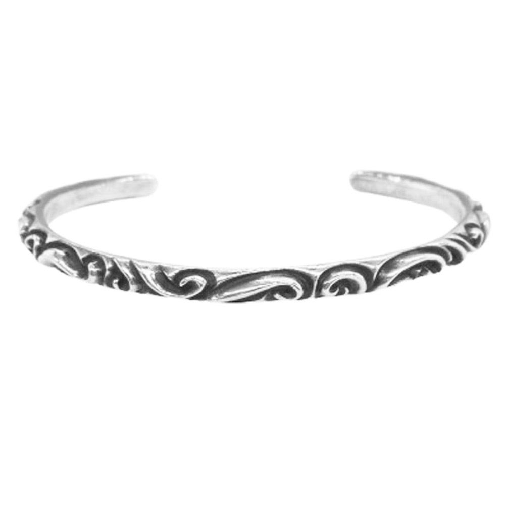 CHROME HEARTS クロムハーツ 原本有 BANGLE SCROLL スクロール バンド バングル ブレスレット シルバー系