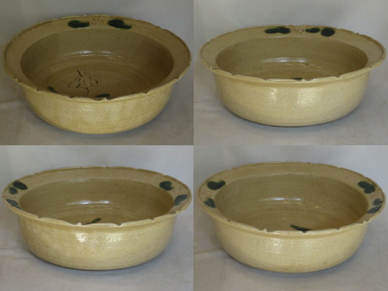 八坂窯 加藤芳右衛門作 黄瀬戸 蓋置 石州流 十五