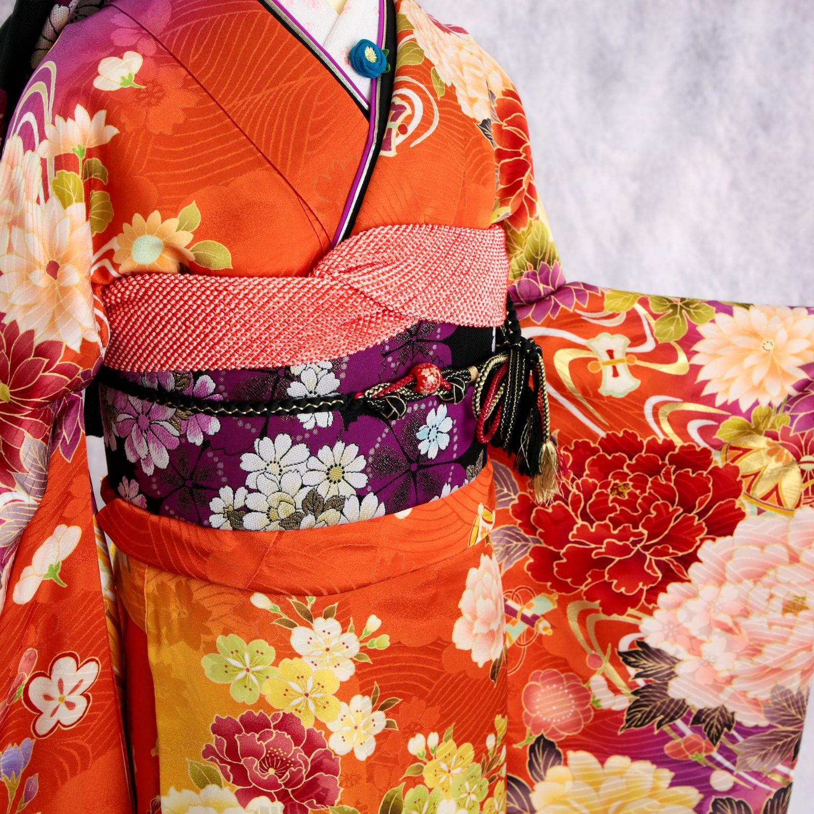 藤田ニコル にこるん 振袖フルセット 振袖セット 振袖 LLサイズ 中古