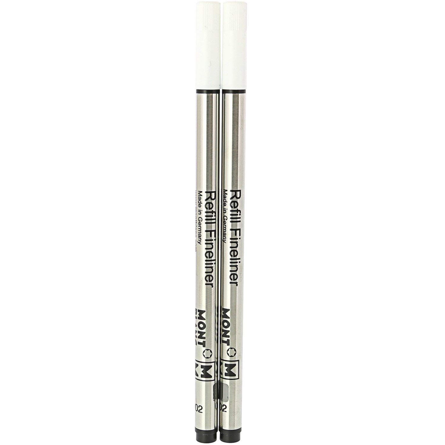 MONTBLANC モンブラン ファインライナー リフィル M 中字 ミステリーブラック 黒 2本セット 正規輸入品 MB110149 ブラック 中字