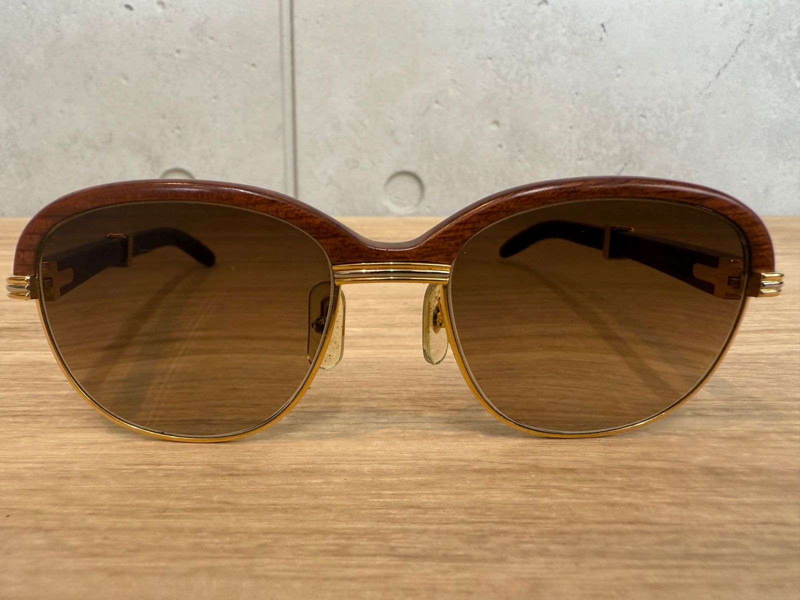 Cartier カルティエ サングラス ウッドフレーム 希少 フランス