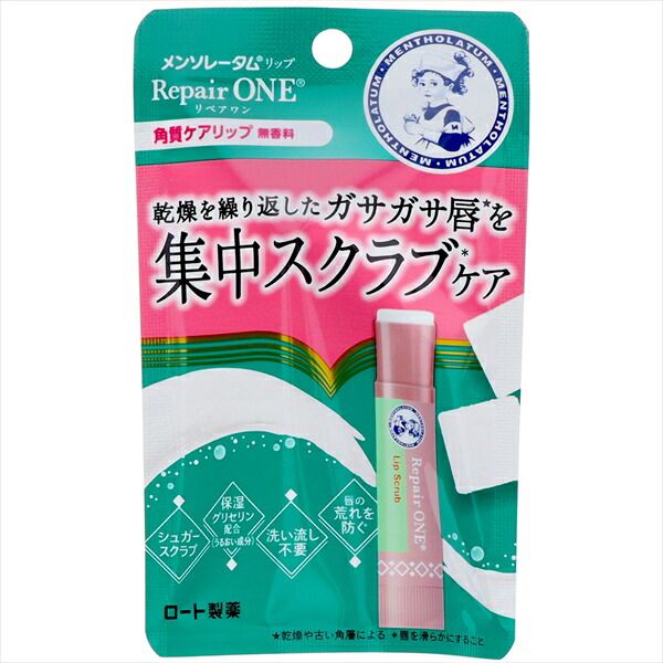 メンソレータム リップリペアワン 角質ケアリップ ３．６ｇ 【ロート製薬】 【リップクリーム】メンソレリップリペアワン角質ケアリップ３．６Ｇ×200点セット   hab  