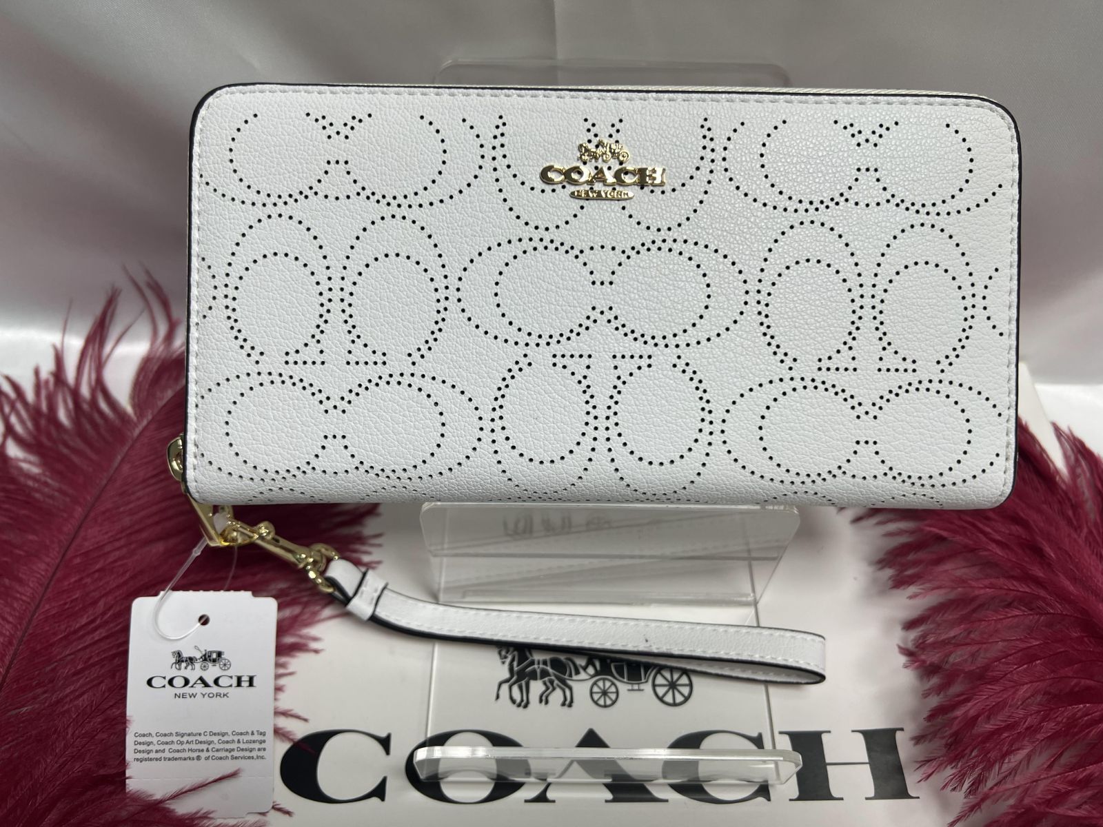 COACH 長財布 コーチ 財布 ラウンドファスナー レザー 財布 レディース