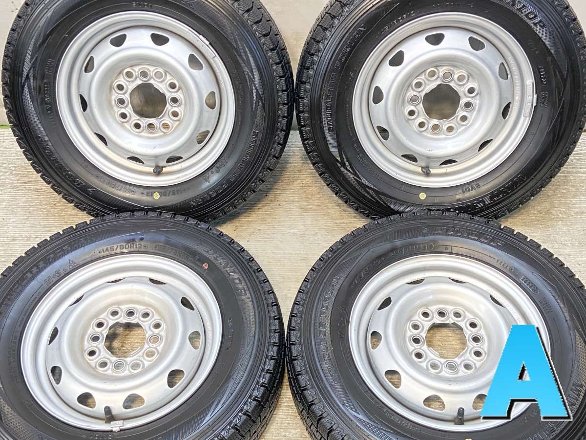 145|80R12 80|78LT ダンロップ ウィンターマックス SV01 WD 12x3.5 100|110|114.3-4穴 タイヤ スタッドレスタイヤ ホイールセット 4本セット w12250920056