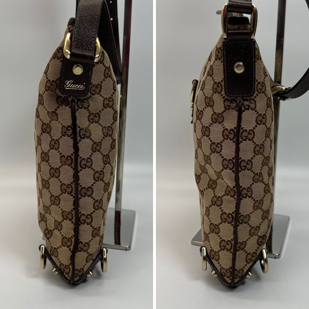 極 美品 GUCCI グッチ ショルダーバッグ アビーライン GGキャンバス