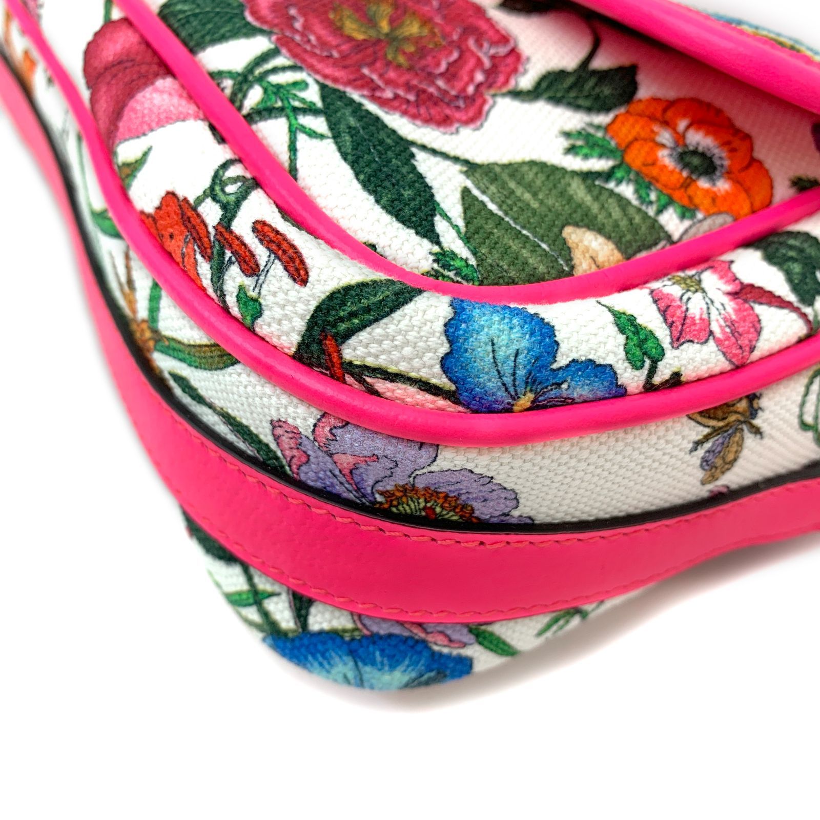未使用 GUCCI グッチ フローラ ショルダー バッグ 斜めがけ レディース 