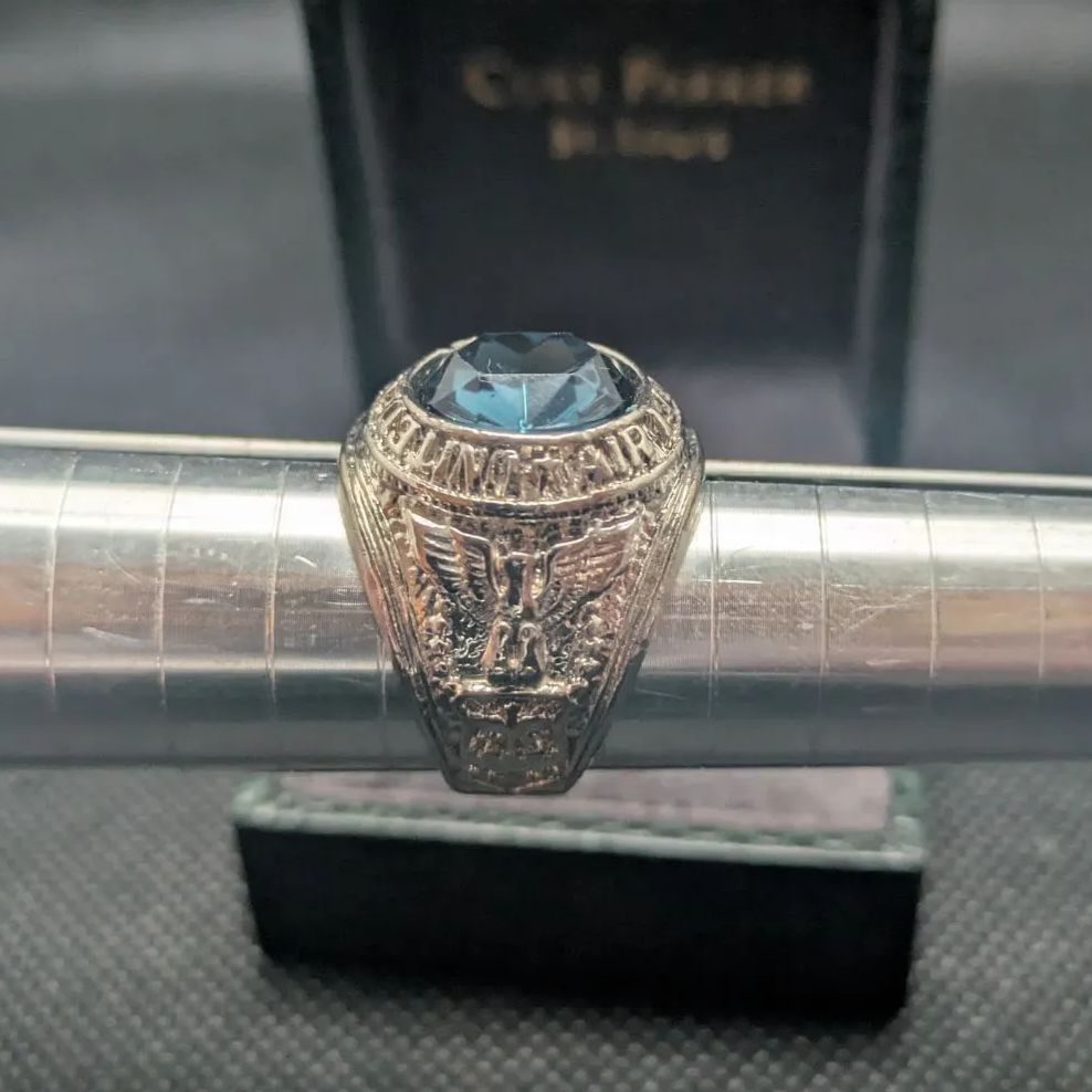 アメリカ空軍 ホワイトゴールドメッキ GP アーミー ミリタリーリング 白頭鷲 アメリカ空軍 ホワイトゴールドメッキ GP アーミー ミリタリー