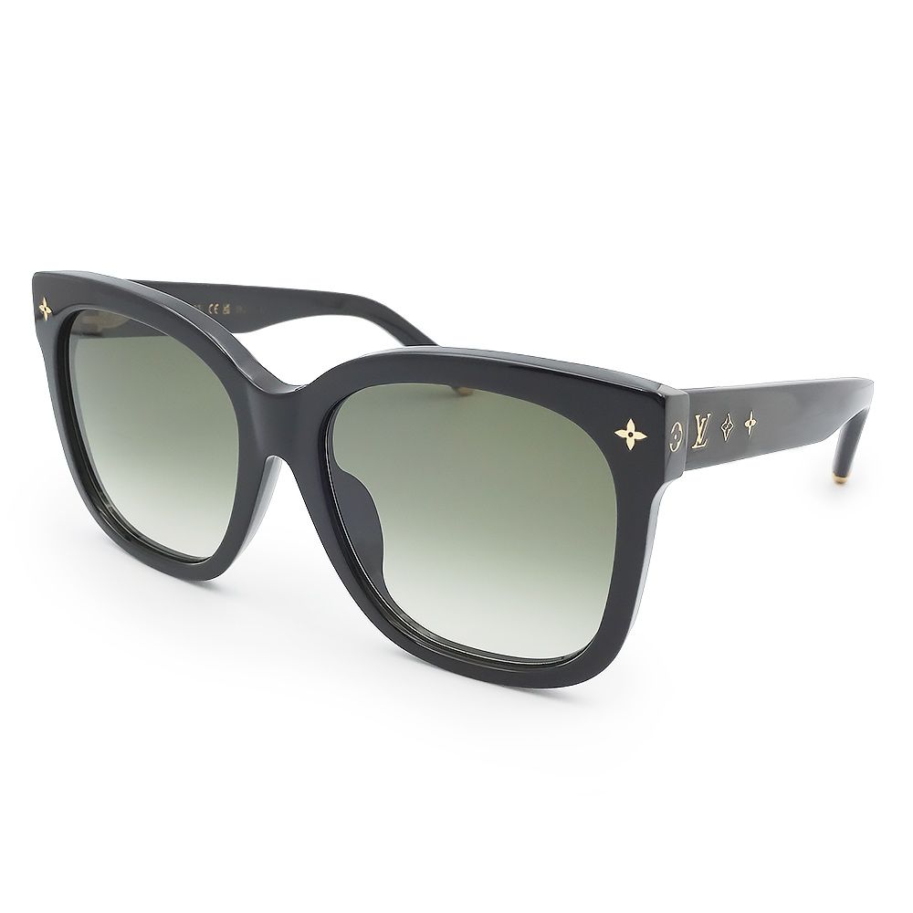 ルイ ヴィトン マイ モノグラム キャットアイ サングラス メガネ 眼鏡 アイウェア アセテート ブラック ゴールド金具 Z1729E LOUIS VUITTON