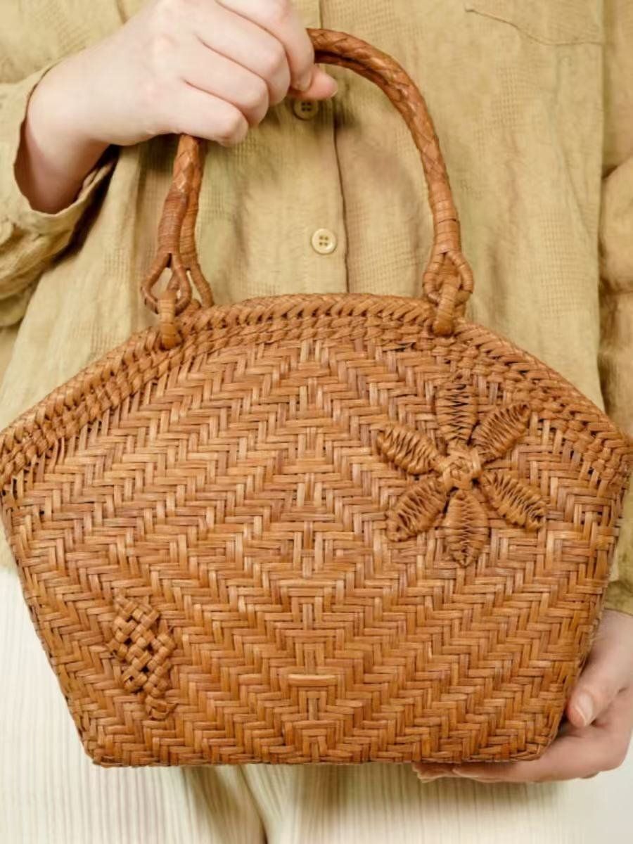 職人手作り 山葡萄かごバッグ 手編み山葡萄籠バッグ バスケット籐かご ハンドバック