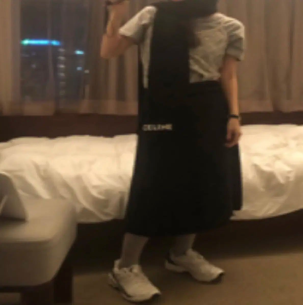 ソーディングキーパン ラップスカート Catherine black wrap skirt