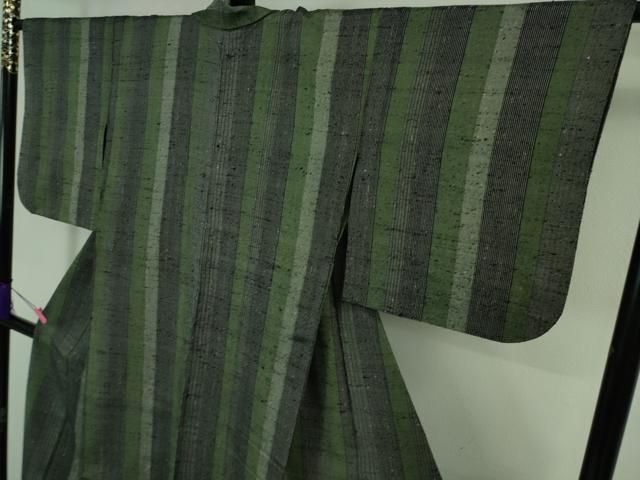 平和屋本店■希少　ざざんざ織　伊兵衛織　単衣　間道　逸品　DZAA7254kh5 平和屋本店□希少 ざざんざ織 伊兵衛織 単衣 間道 逸品 DZAA7254kh5