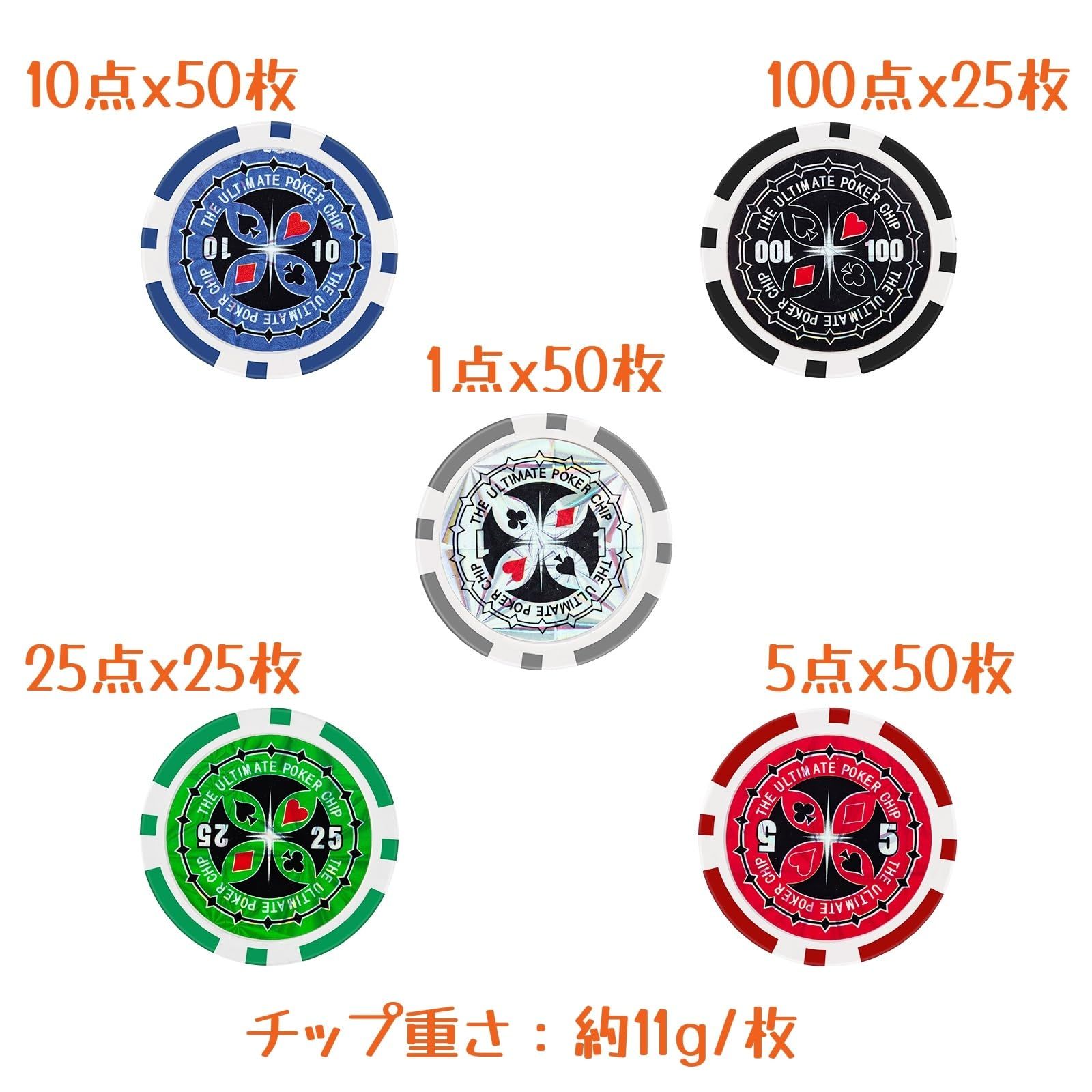 特価商品】COSTWAY ポーカーセット 数字入り 200枚チップ