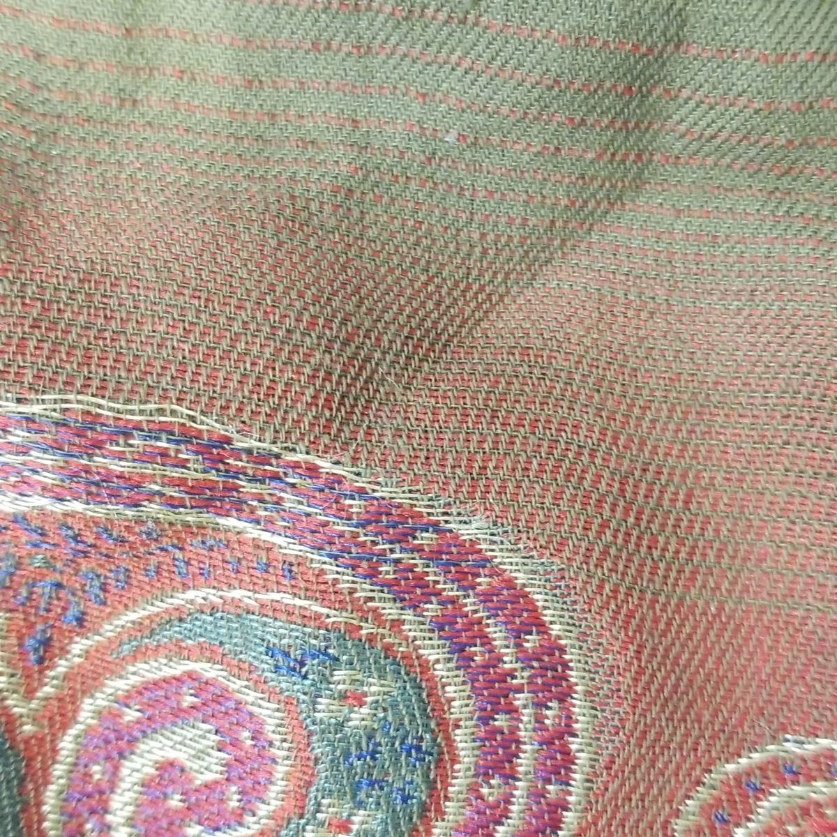 エトロ リバーシブルスヌード ETRO(エトロ) ストール(ショール) カーキ×レッド×ブルー