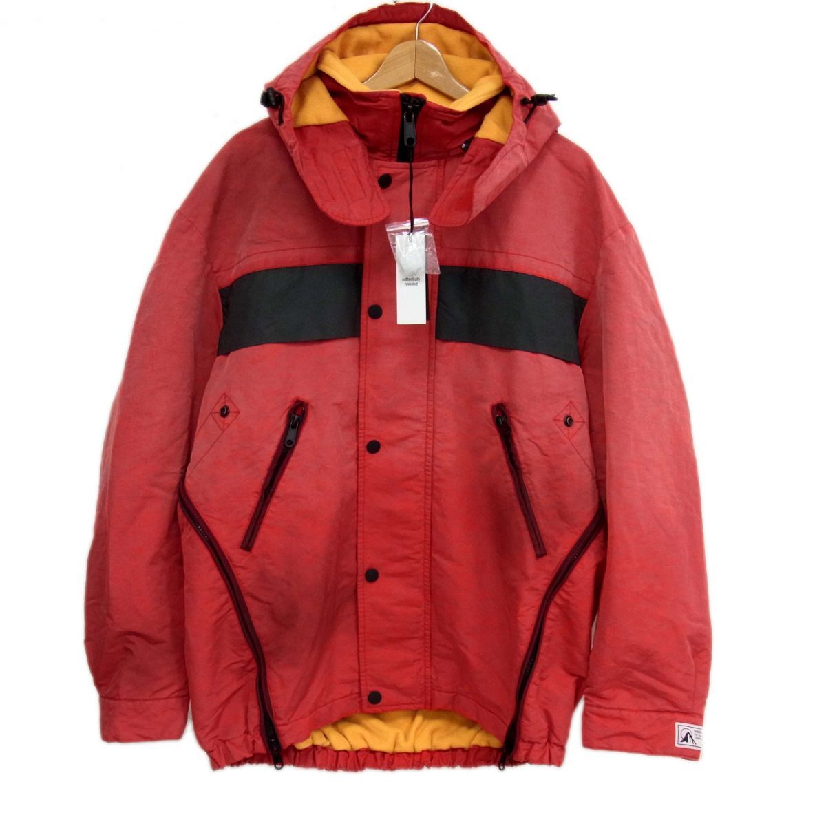 新品 定価8万円◇DIESEL W-TRODD JACKET 22aw ヴィンテージ汚し加工 パーカージャケット サイドジップ レッド  ディーゼル メンズ クーポン配布中】新品 定価8万円◇DIESEL W-TRODD JACKET 22aw