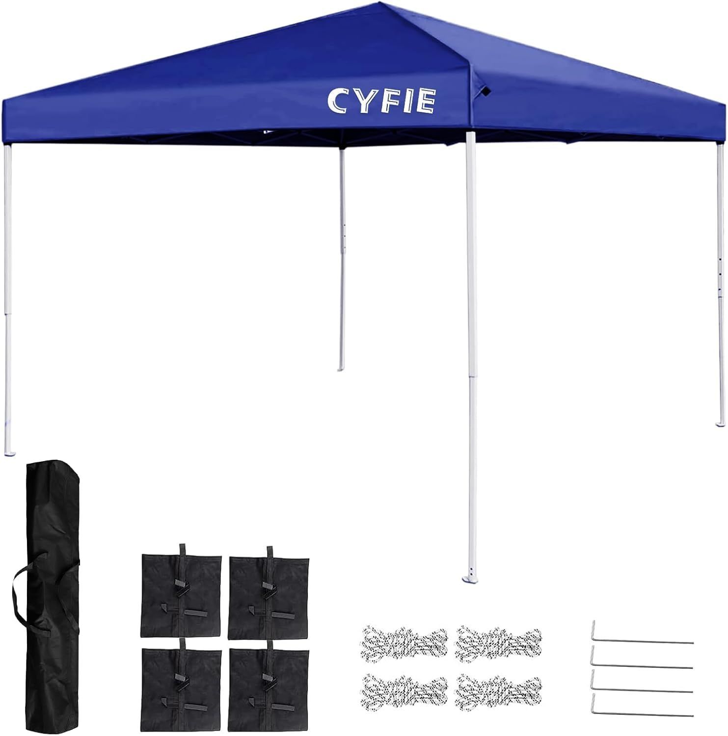 新着商品 2m×2m ワンタッチタープテント高さ3段階調節 タープテント UV加工 高耐水加工 日よけ 組立簡単 持ち運び便利 CYFIE キャンプ|ピクニック|運動会|アウトドア 収納ケース付き ブルー 2m*2m