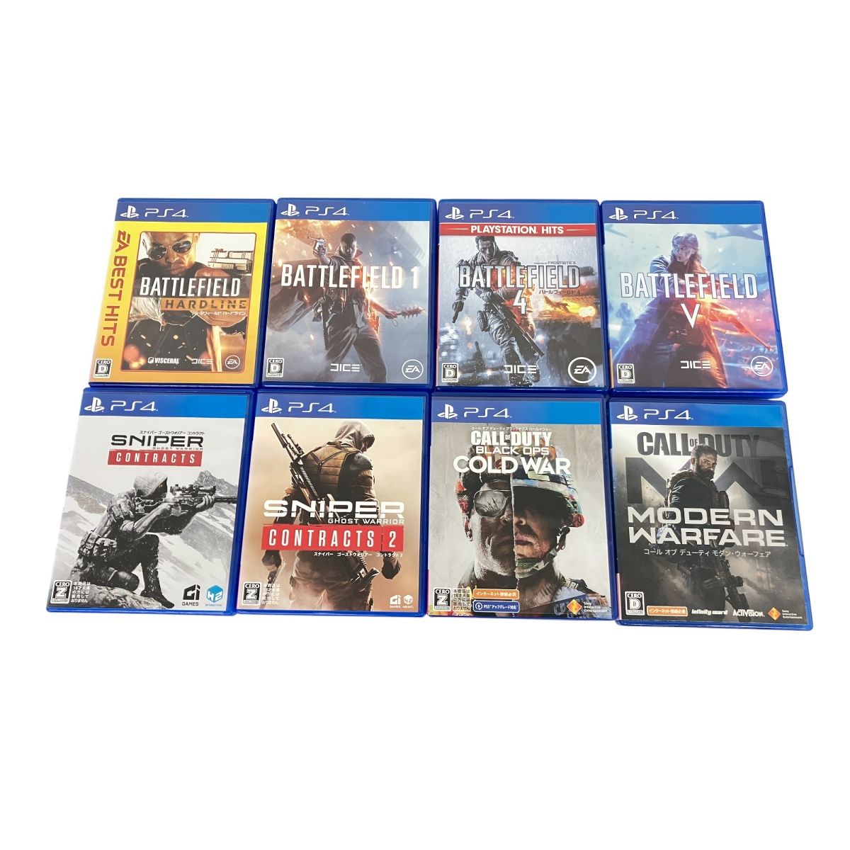 PS4 バトルフィールド スナイパーゴーストウォリアー コールオブデューティ などゲームソフト8本 おまとめセット K9955640