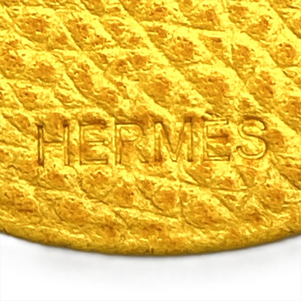 エルメス HERMES アヒル チャーム レザーg シルバー925 イエロー