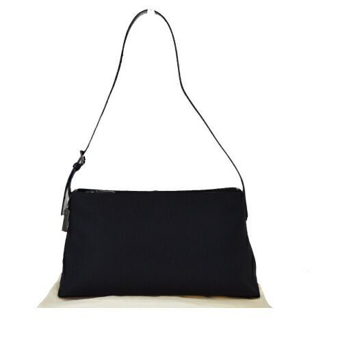 【中古】 コーチ(Coach) 7406 ナイロン，レザー ショルダーバッグ ブラック 08GA419