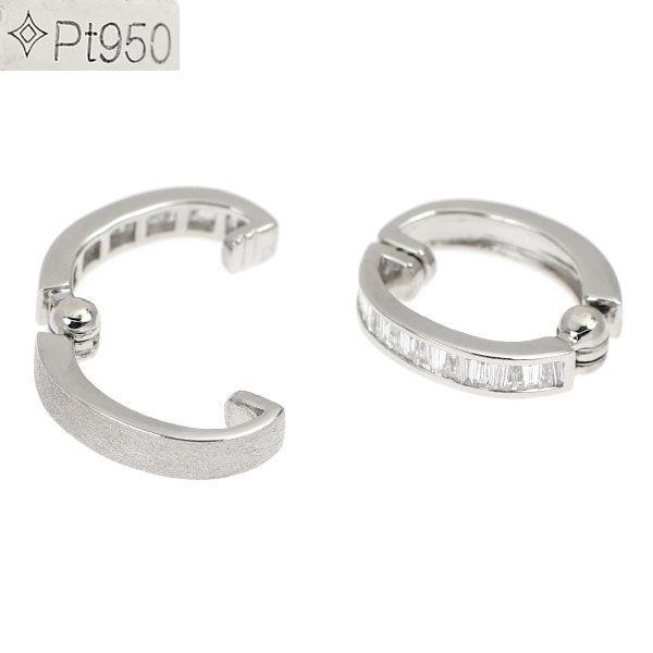 GSTV Pt950 ダイヤモンド イヤリング 0.36ct