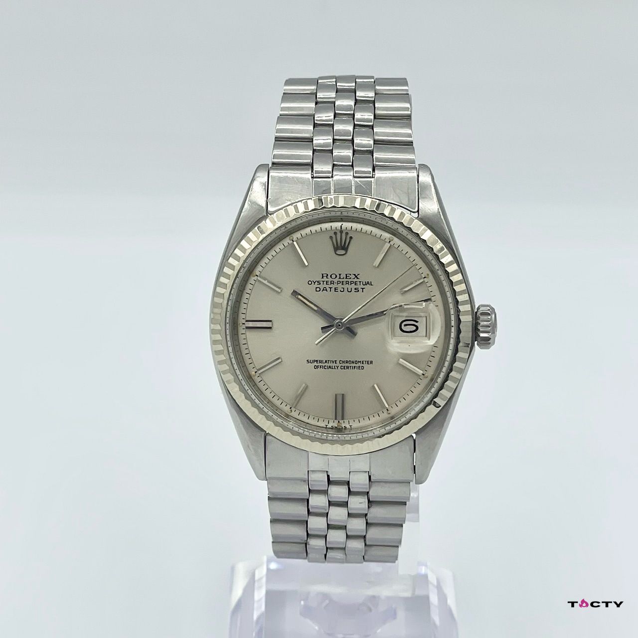 美品純正ロレックスデイトジャスト 5連ジュビリー ブレス ROLEX】ロレックス デイトジャスト Ref.1601 シルバーダイヤル 5