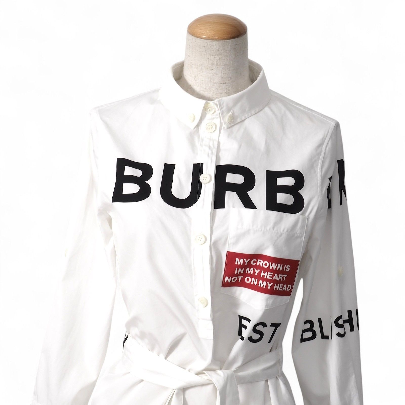 良品 バーバリー BURBERRY コットン ホースフェリー ベルト付