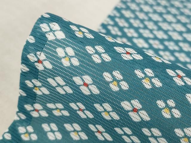 平和屋着物＊夏物 小紋 絽 花菱尽くし 洗える着物 AABB0591st