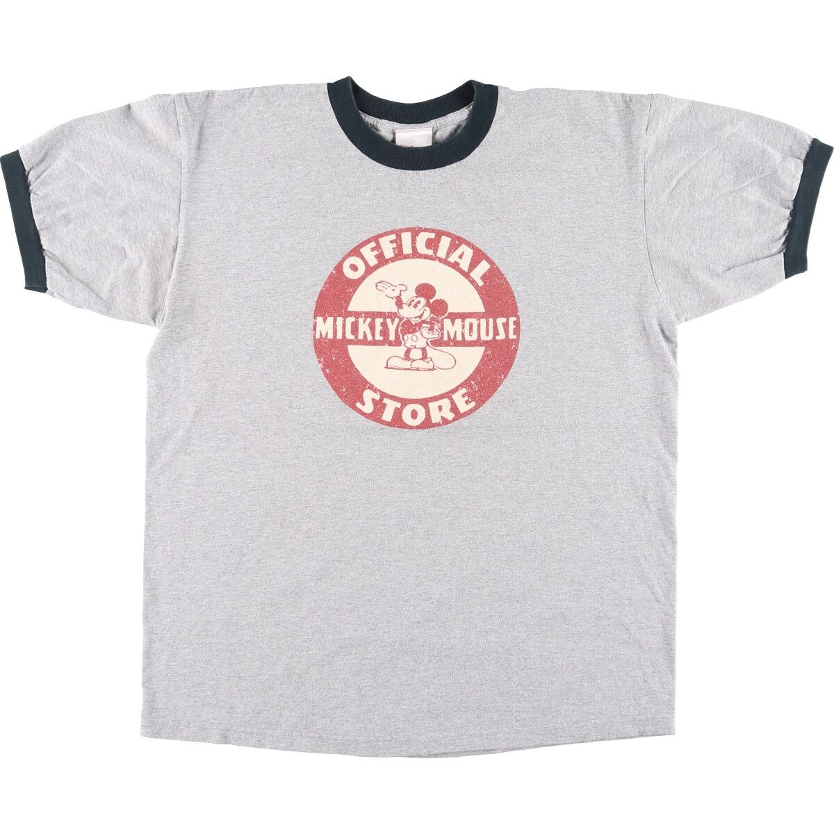 古着 DISNEY STORE MICKEY MOUSE ミッキーマウス リンガーT キャラクタープリントTシャツ メンズL/eaa445575