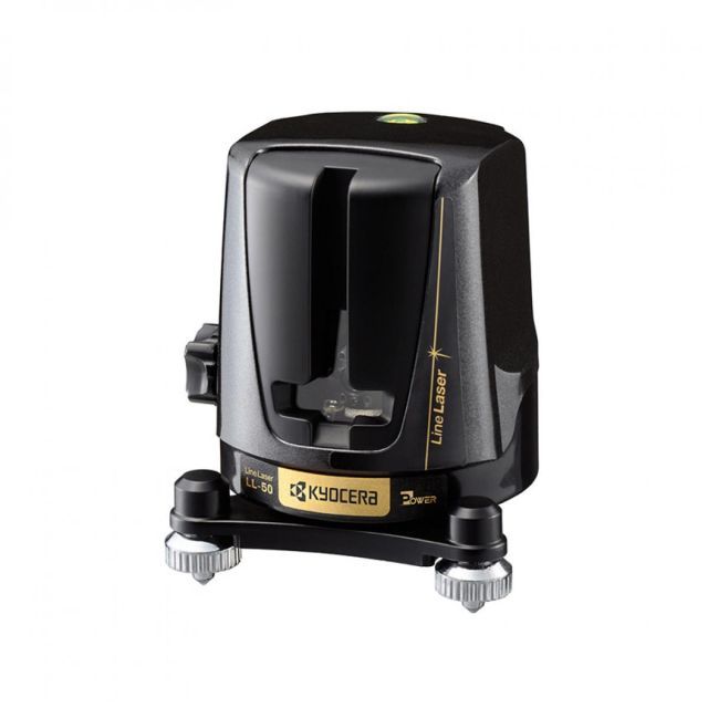 京セラ 旧リョービ レーザー墨出器 LL-50 水平 垂直ライン照射 DIY 収納ケース付 家庭向け 赤色半導体レーザー KYOCERA