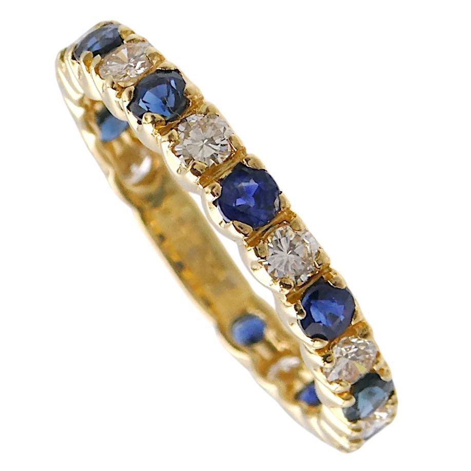 リング K18 ダイヤモンド/サファイア1.68ct 13号 リング K18 ダイヤモンド/サファイア1.68ct 13号