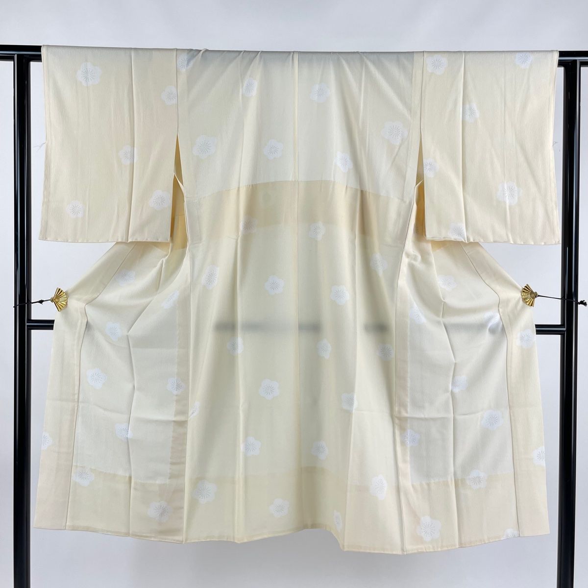 長襦袢 身丈122cm 裄丈62cm S 梅 クリーム 正絹 秀品