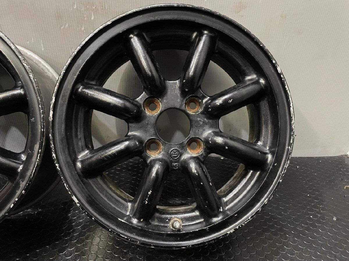 旧車ホイール ワタナベ 社外ホイール 14インチ 4本 6J4HPCD100約+40