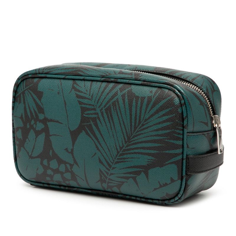 サンローラン 植物 ボタニカル モチーフ 650125 ブラック グリーン レザー レディース SAINT LAURENT 222-37268