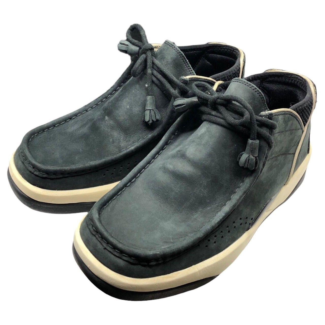 GOODENOUGH × VISVIM (グッドイナフ×ビズビム/ヴィズヴィム) POLKE ポルケ チャッカー スニーカー　ヌバック 9 ブラック NUBUK 箱付