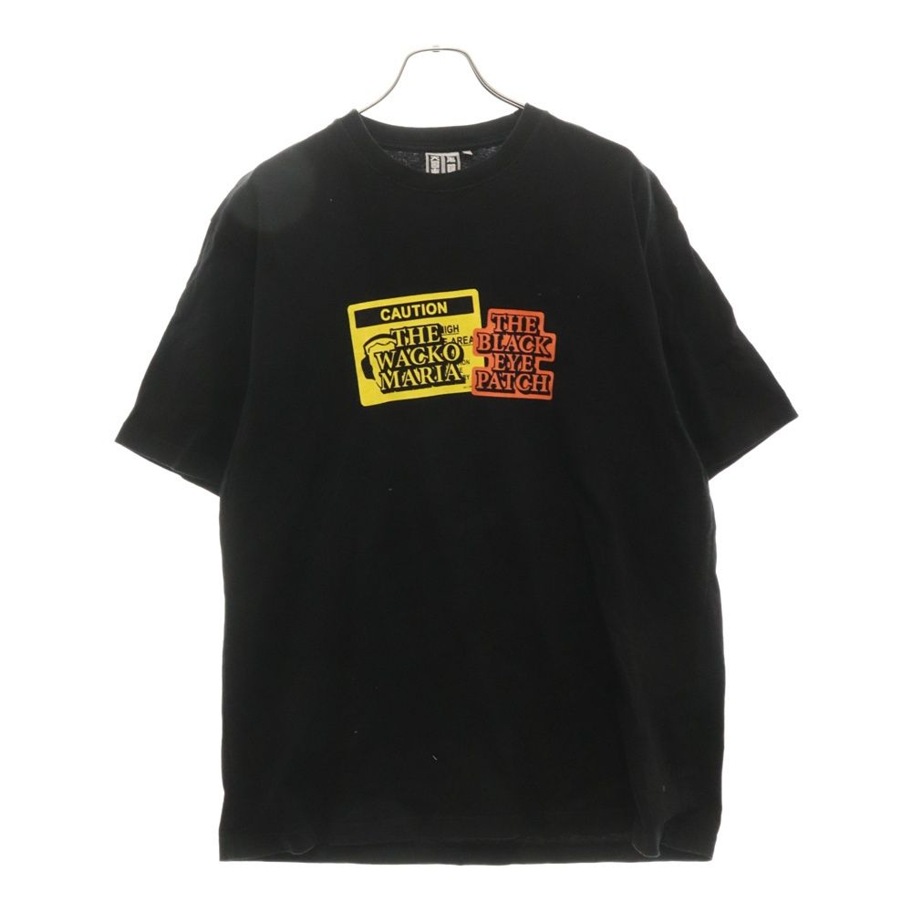 THE BLACK EYE PATCH (ブラックアイパッチ) ×WACKO MARIA 黒眼帯 天国東京フロントフォトプリント半袖Tシャツ ブラック