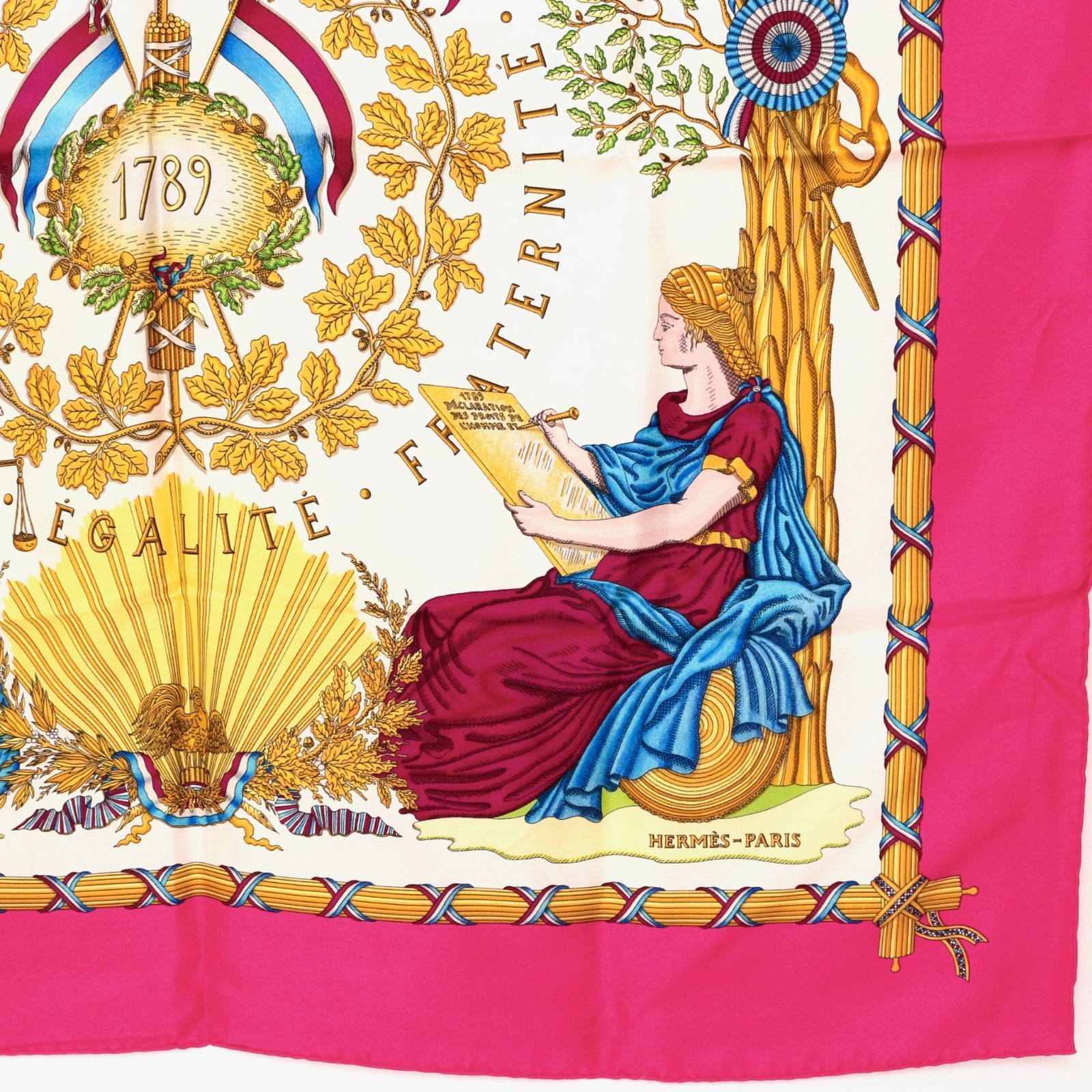 HERMES エルメス スカーフ LIBERTE EGALITE カレ90 エルメス フランス革命を記念して スカーフ LIBERTE EGALITE