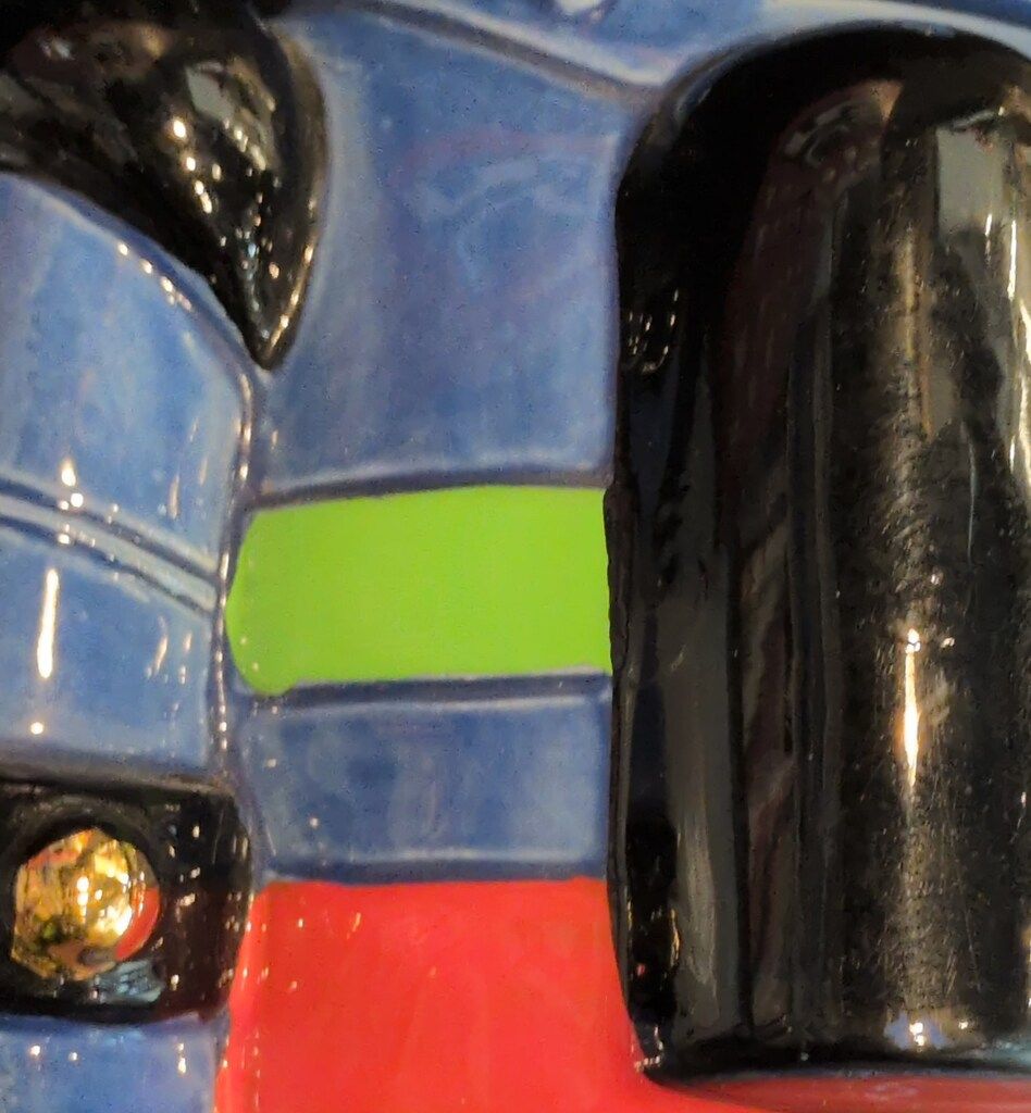 優しい マーミット 鉄人28号 陶器製 貯金箱 品 ブルー 騒がしくない