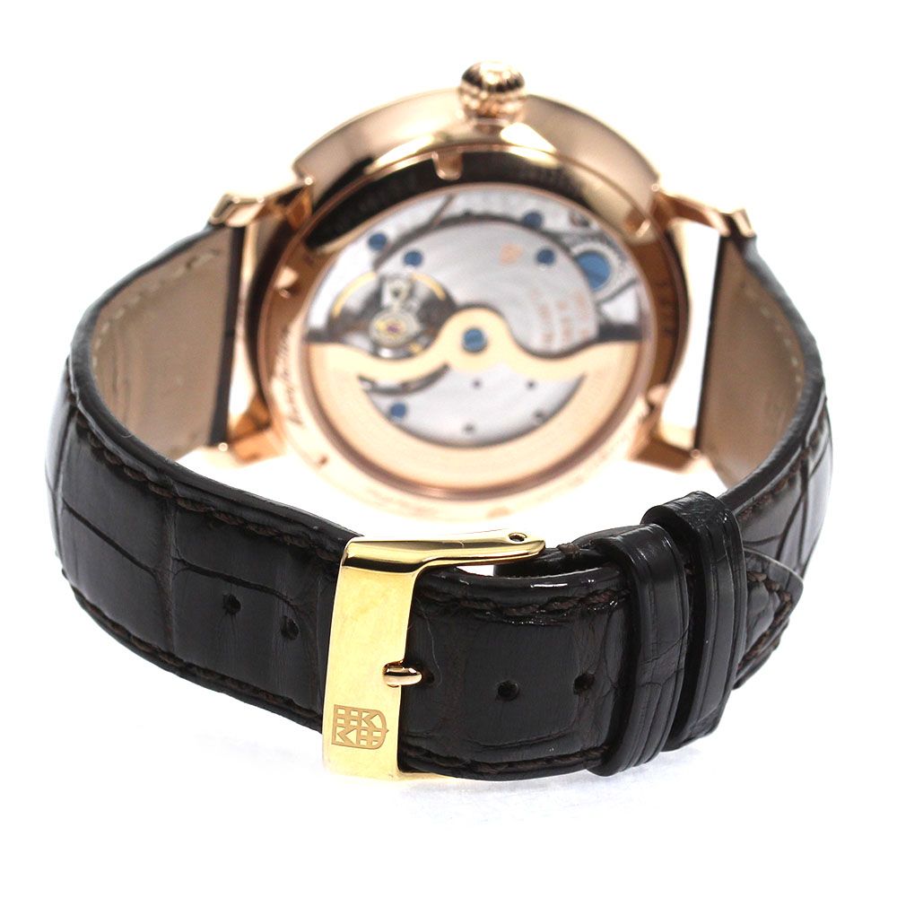 スリムライン マニュファクチュール シルバー文字盤 FC-710V4S4 SS/レザーベルト（ブラウン） 自動巻き メンズ 腕時計