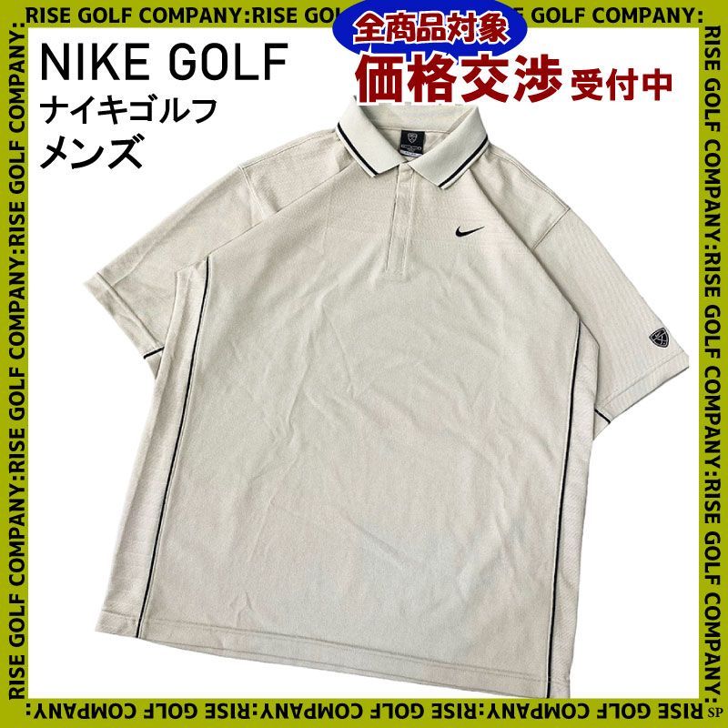 NIKE GOLF ナイキ ゴルフ 半袖 ポロシャツ グレー アイボリー L メンズ 