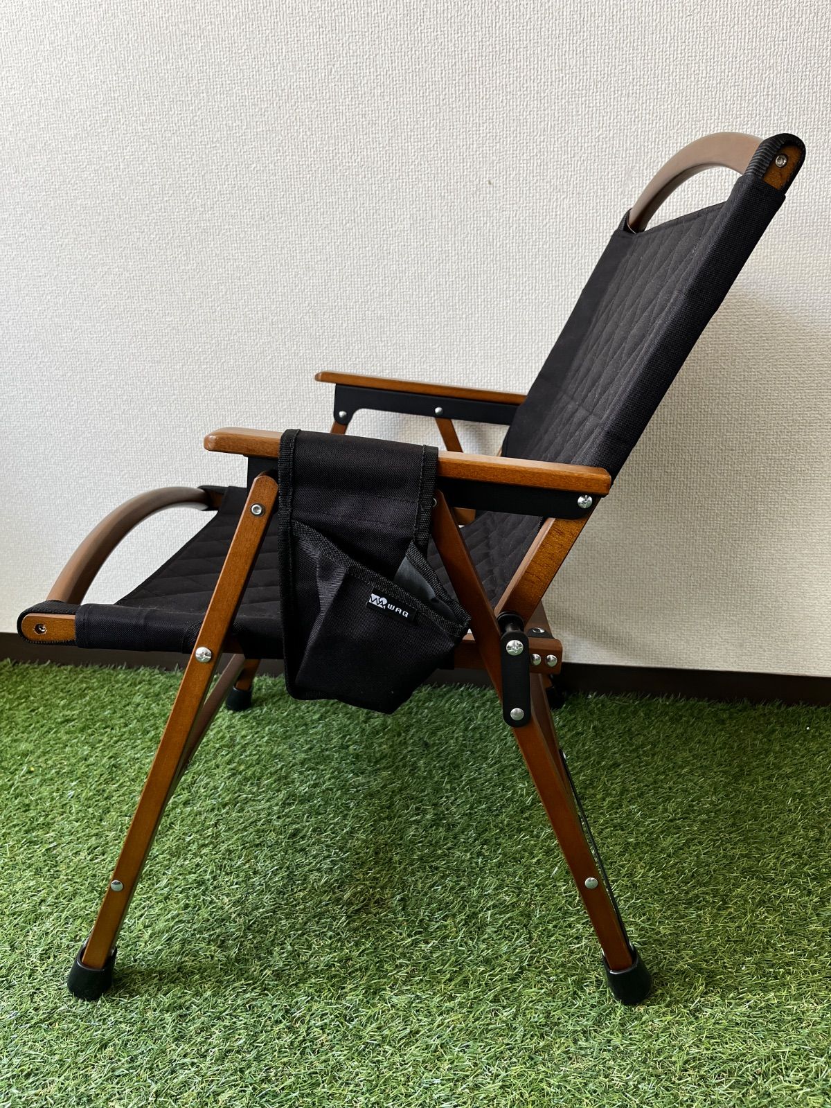 WAQ Folding Wood Chair ウッドチェア カーミットチェア 黒 WAQ