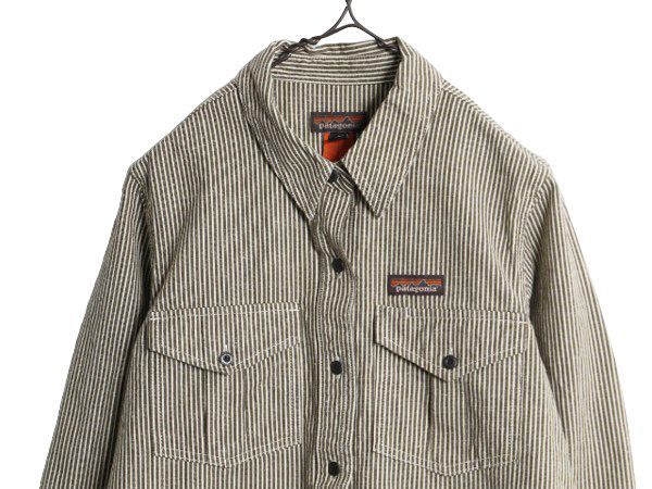 【お得なクーポン配布中!】 17年製 パタゴニア ファリアーズ シャツ レディース M / patagonia アウトドア ヒッコリー ストライプ ヘビーウェイト ワーク ジャケット