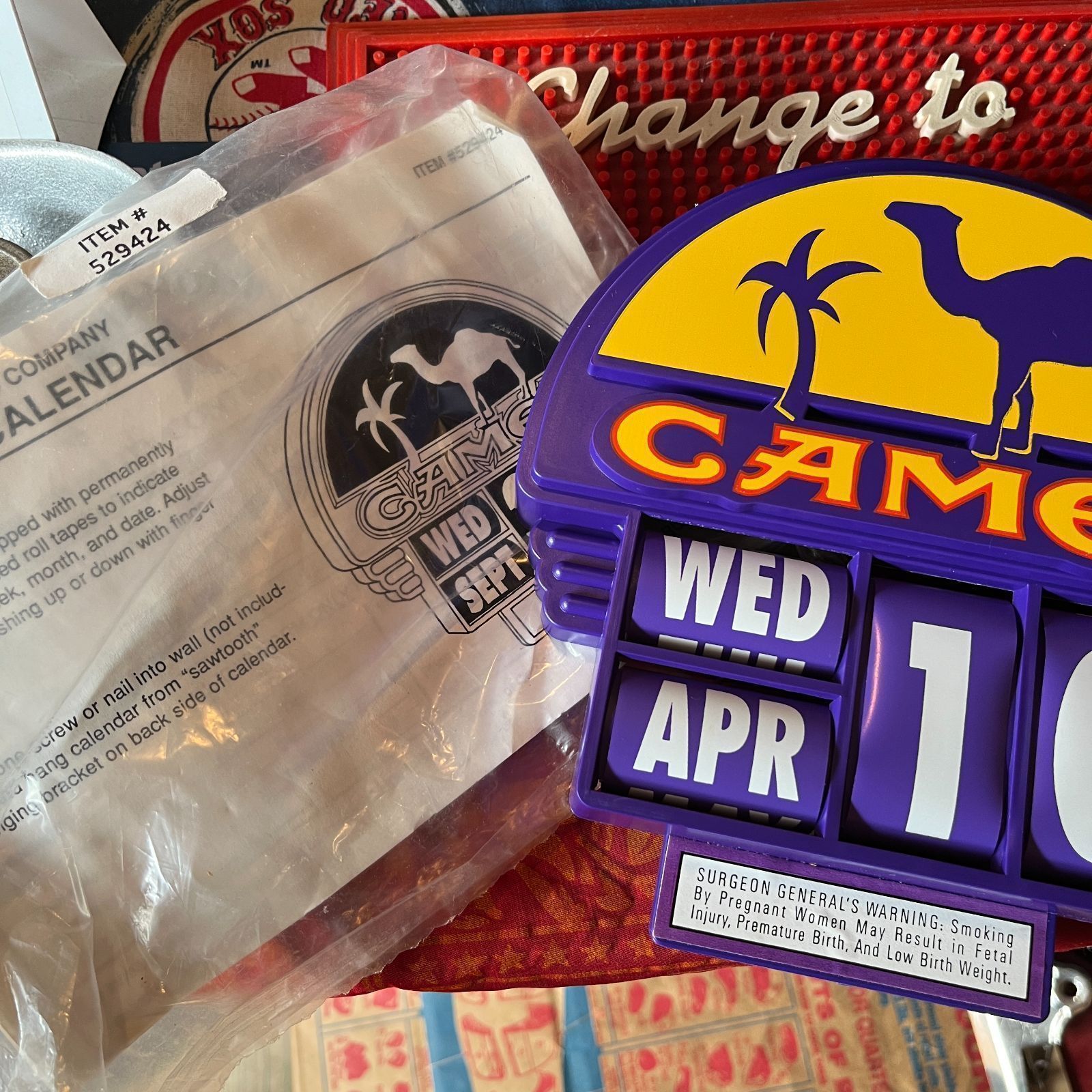 デッドストックビンテージCamelキャメルツートンカラー刺繍タバコ