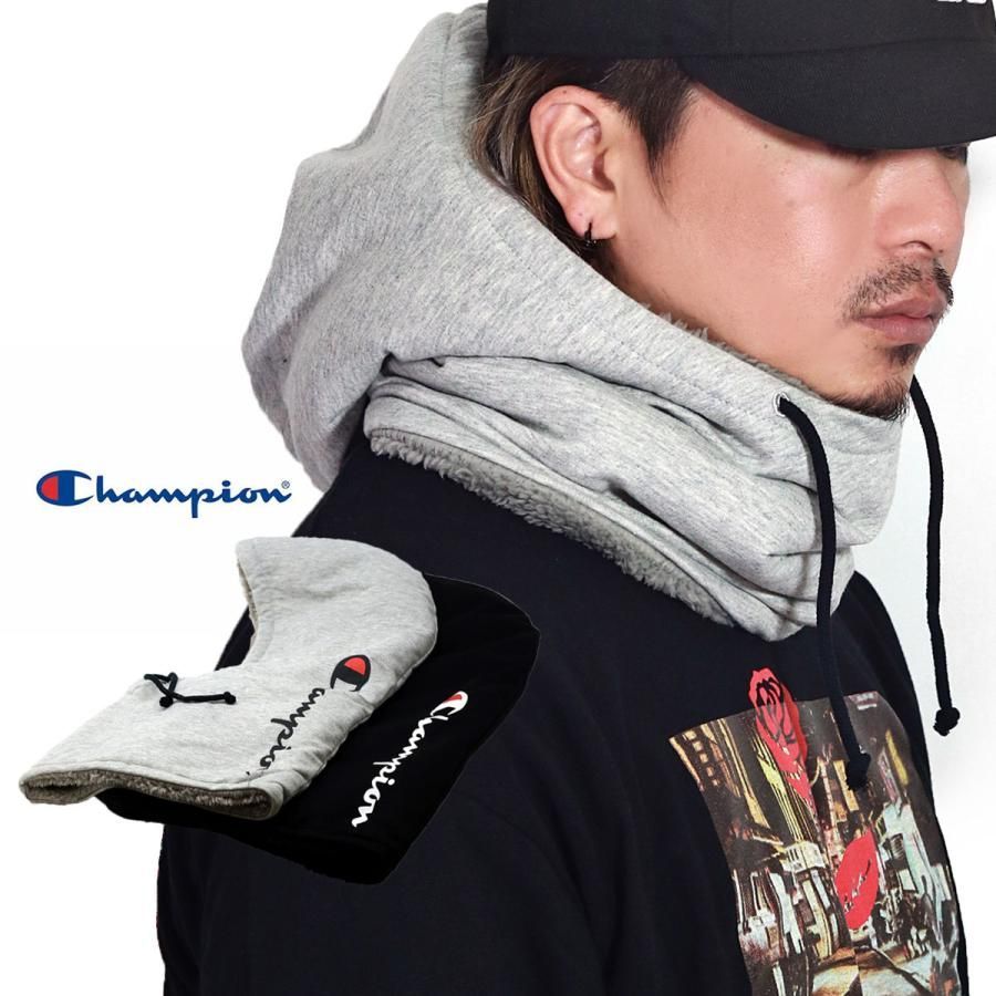 ネックウォーマー バラクラバ スエット生地 フード champion メンズ チャンピオン ブランド 小物 防寒 秋冬 帽子 レディース 冬 ファッション 寒さ対策  ボア 防寒小物 人気ブランド スエット生