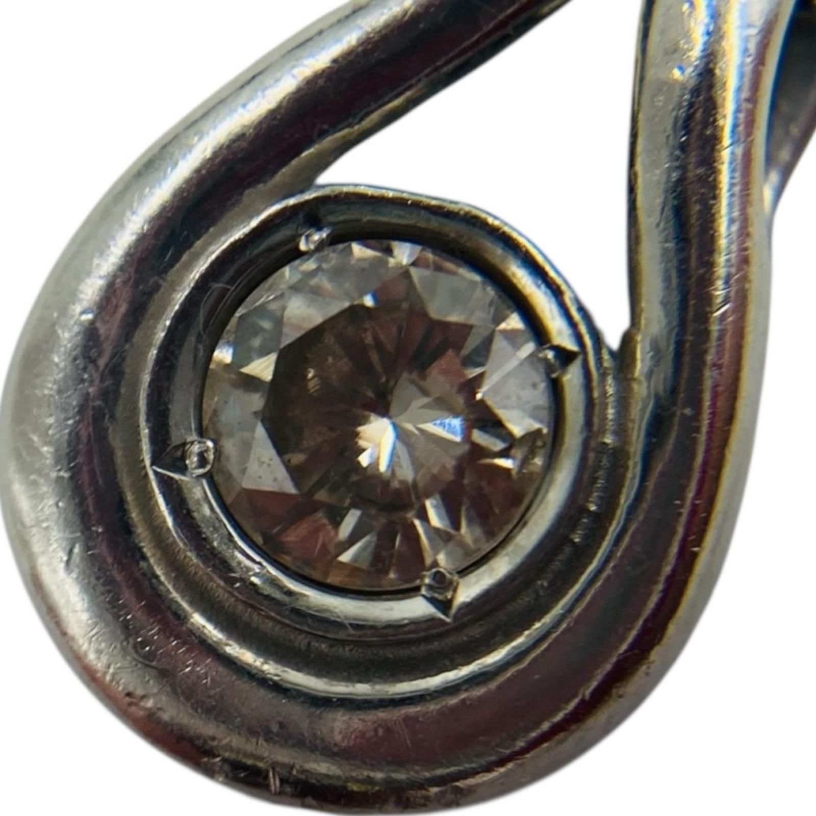 プラチナ Pt850 Pt900 ダイヤ 0.33ct ネックレス 4.4g 40cm ペンダントトップ