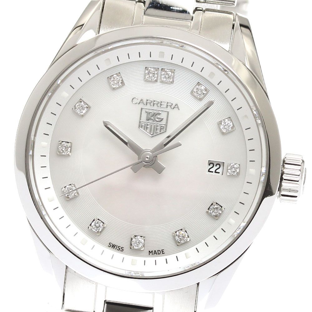 タグホイヤー TAG HEUER WV1411 カレラ 13Pダイヤ デイト クォーツ レディース _909016